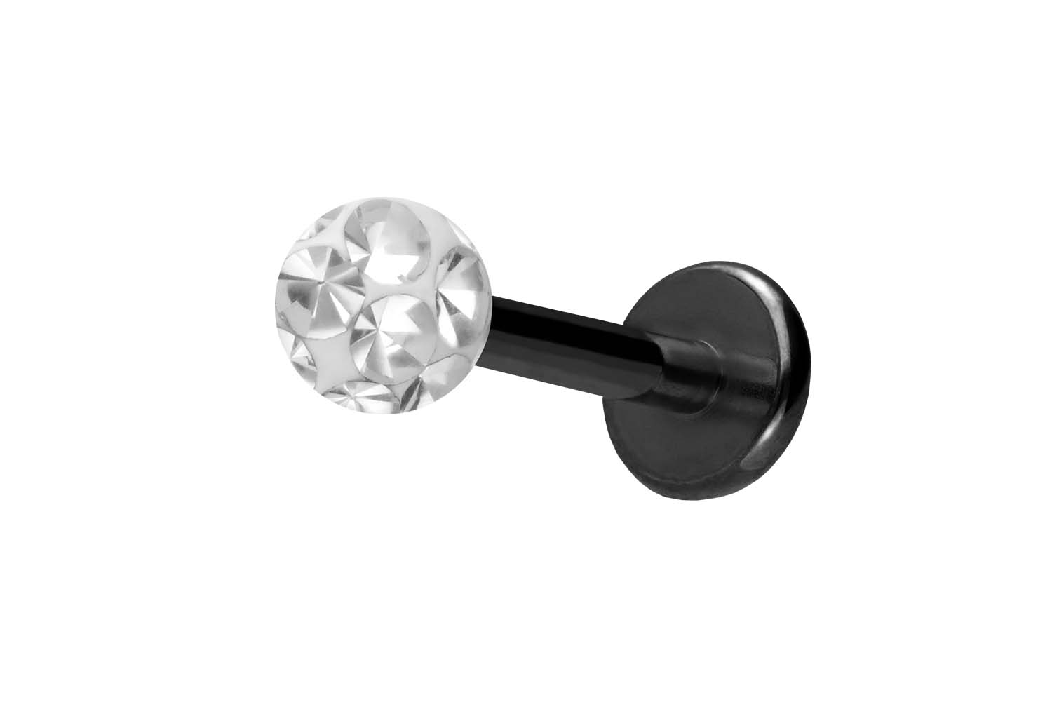 Titan Labret Piercing mit Innengewinde EPOXY-KUGEL